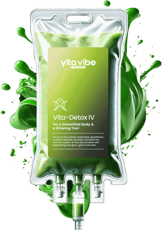 A VitaVibe Vita-Detox IV drip bag